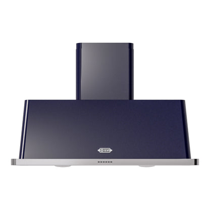 ILVE Majestic II 48 inch Wall Mount Range Hood Stainless Steel Trim Midnight Blue