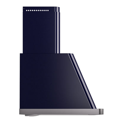 ILVE Majestic II 48 inch Wall Mount Range Hood Stainless Steel Trim Midnight Blue