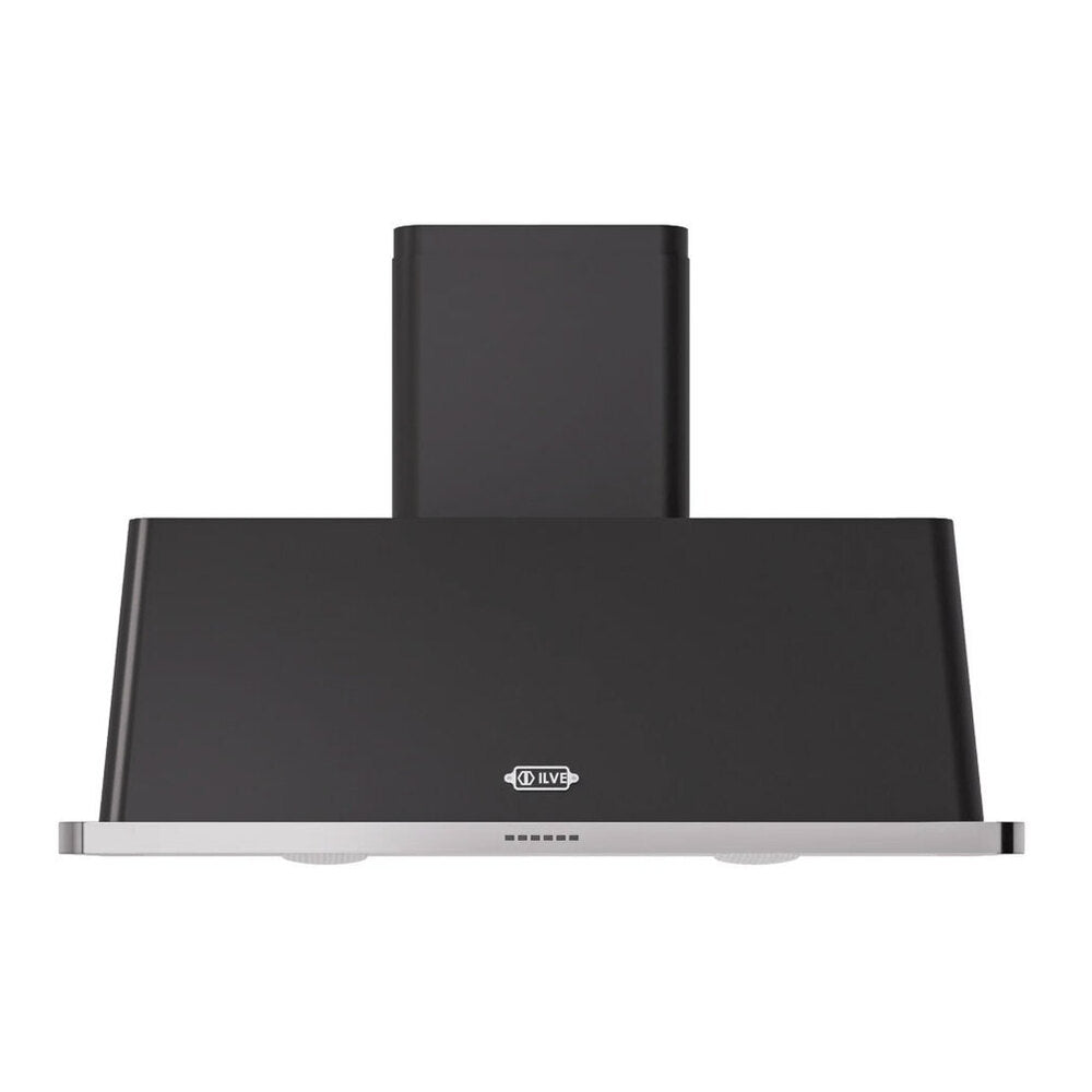ILVE Majestic II 48 inch Wall Mount Range Hood Stainless Steel Trim Graphite Matte