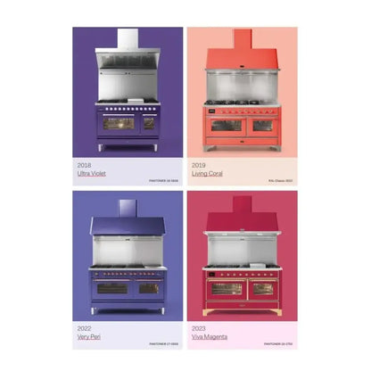 ILVE Majestic II 48 inch Wall Mount Range Hood Stainless Steel Trim RAL
