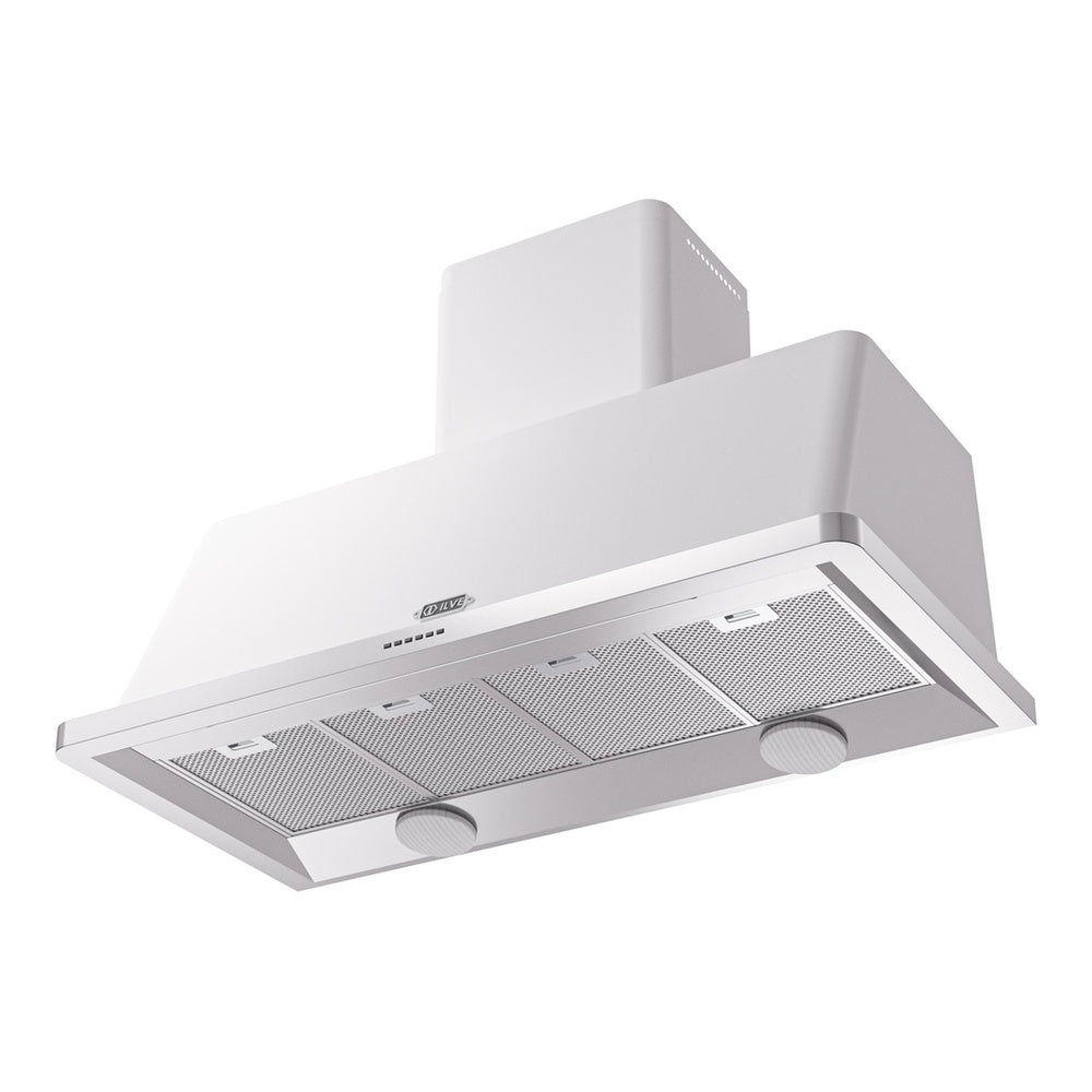 ILVE Majestic II 48 inch Wall Mount Range Hood Stainless Steel Trim White