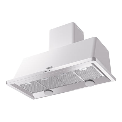 ILVE Majestic II 48 inch Wall Mount Range Hood Stainless Steel Trim White