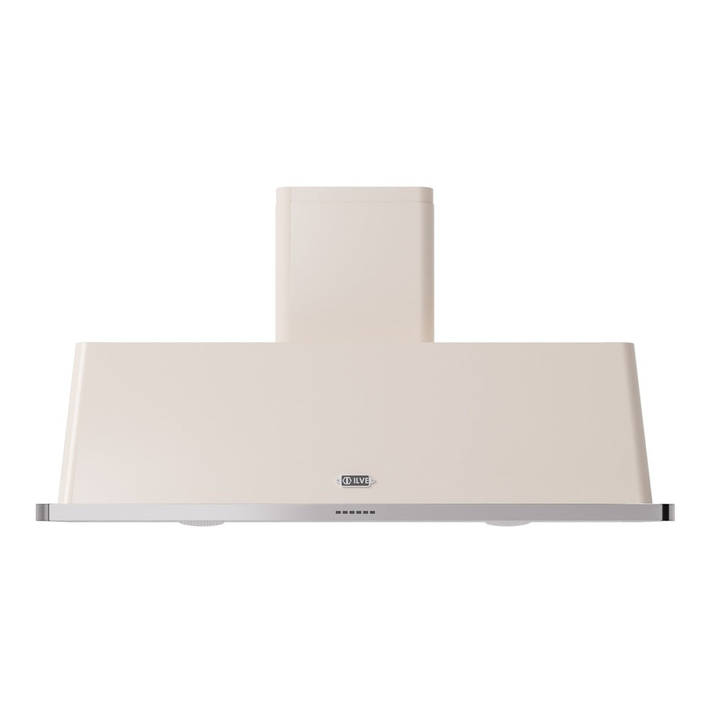 ILVE Majestic II 60 inch Wall Mount Range Hood Stainless Steel Trim Antique White