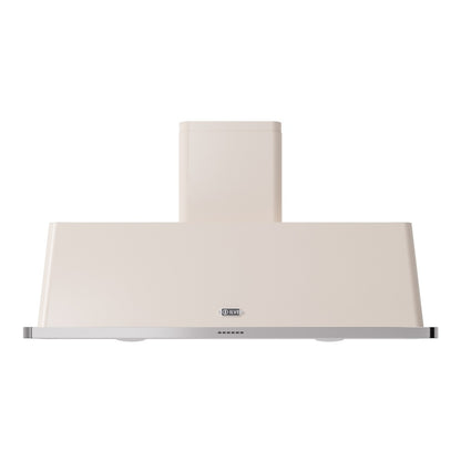 ILVE Majestic II 60 inch Wall Mount Range Hood Stainless Steel Trim Antique White