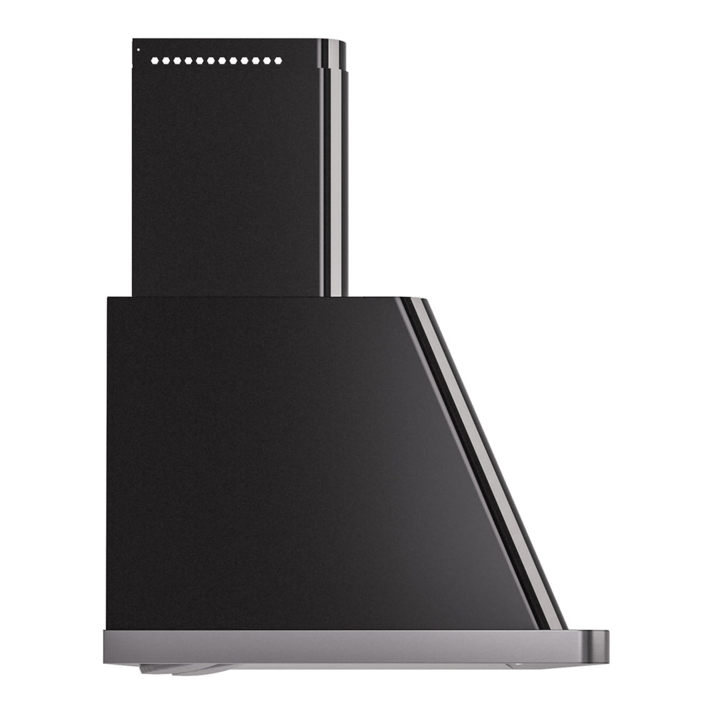 ILVE Majestic II 60 inch Wall Mount Range Hood Stainless Steel Trim Glossy Black