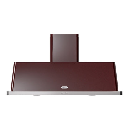 ILVE Majestic II 60 inch Wall Mount Range Hood Stainless Steel Trim Burgundy