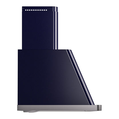 ILVE Majestic II 60 inch Wall Mount Range Hood Stainless Steel Trim Midnight Blue