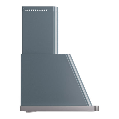 ILVE Majestic II 30 inch Wall Mount Range Hood Stainless Steel Blue Grey