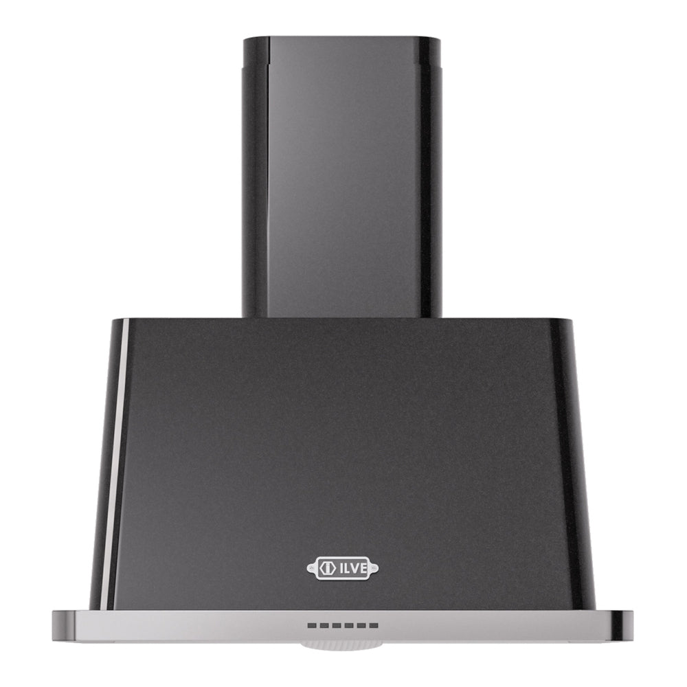 ILVE Majestic II 30 inch Wall Mount Range Hood Stainless Steel Glossy Black