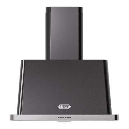 ILVE Majestic II 30 inch Wall Mount Range Hood Stainless Steel Glossy Black