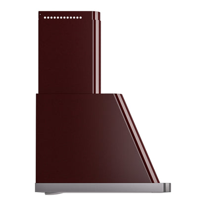 ILVE Majestic II 30 inch Wall Mount Range Hood Stainless Steel Burgundy