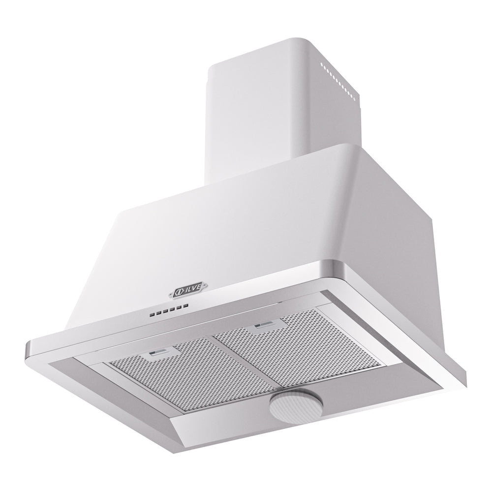 ILVE Majestic II 30 inch Wall Mount Range Hood Stainless Steel White