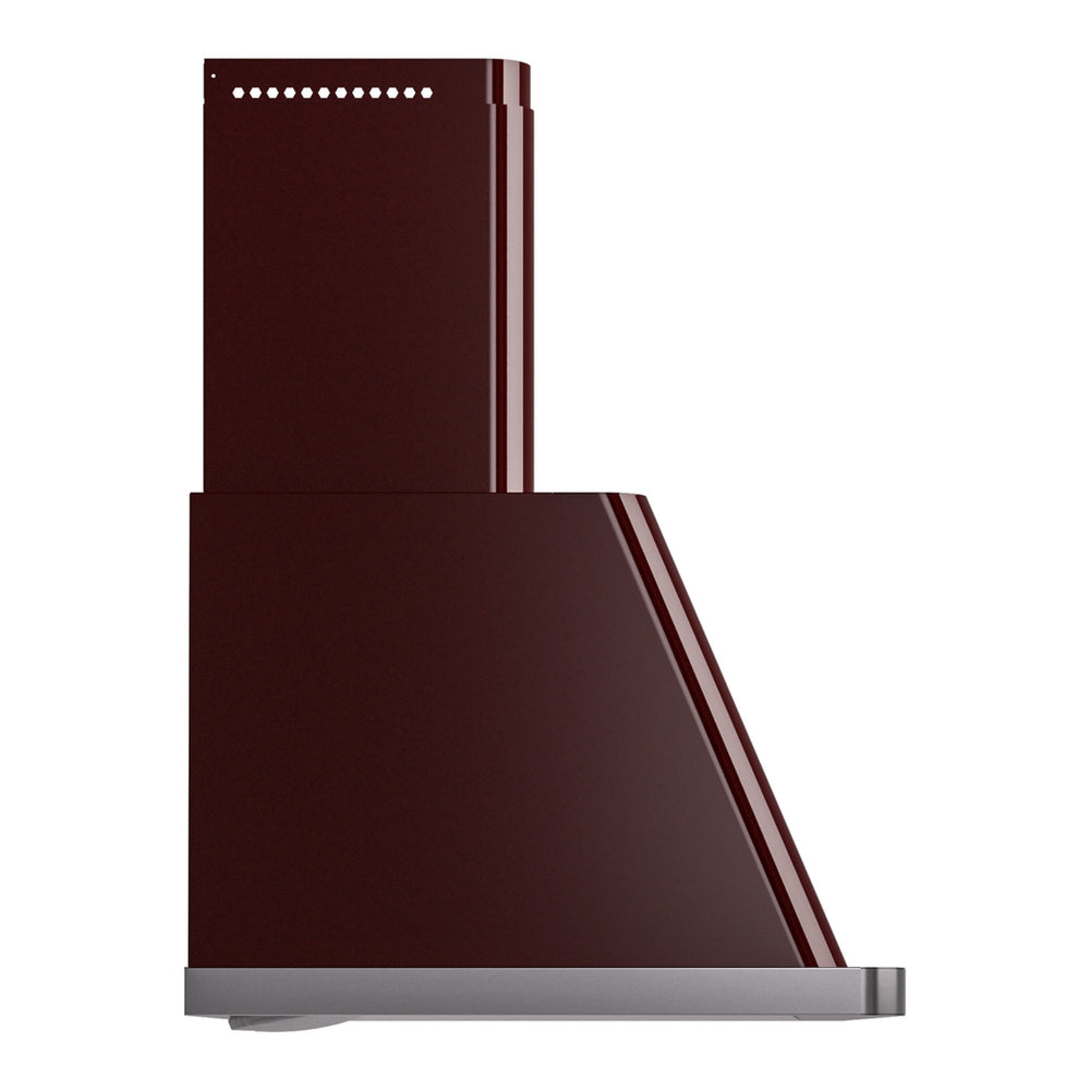 ILVE Majestic II 36 inch Wall Mount Range Hood Stainless Steel Burgundy