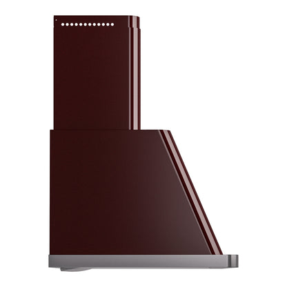 ILVE Majestic II 36 inch Wall Mount Range Hood Stainless Steel Burgundy