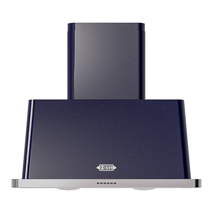 ILVE Majestic II 36 inch Wall Mount Range Hood Stainless Steel Midnight Blue