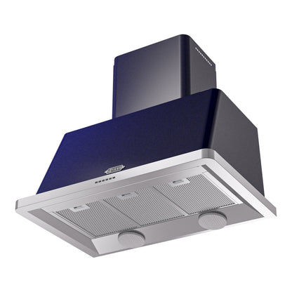 ILVE Majestic II 36 inch Wall Mount Range Hood Stainless Steel Midnight Blue