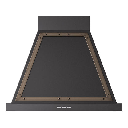 ILVE Nostalgie II Noblesse 30" Glossy Black Range Hood with 600 CFM