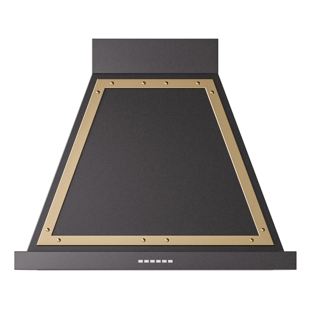 ILVE Nostalgie II Noblesse 30" Glossy Black Range Hood with 600 CFM