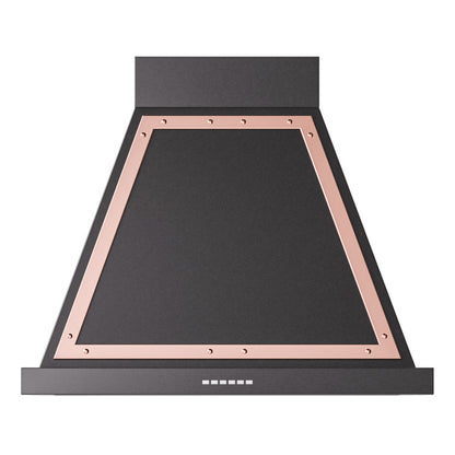 ILVE Nostalgie II Noblesse 30" Glossy Black Range Hood with 600 CFM