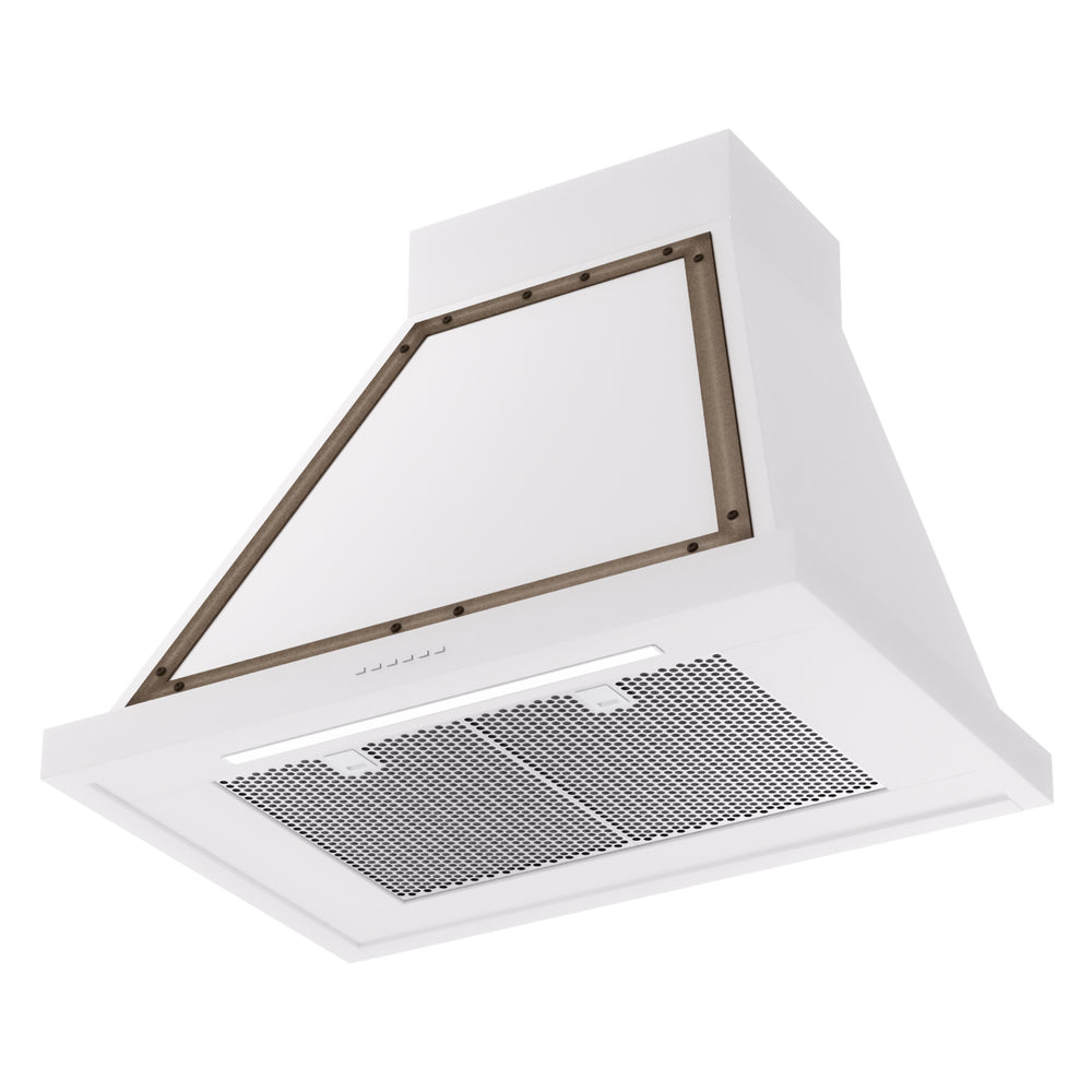 ILVE Nostalgie II Noblesse 30" White Range Hood with 600 CFM