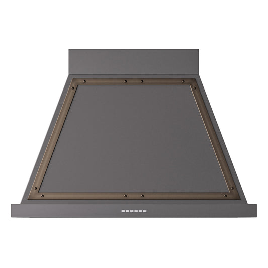 ILVE Nostalgie II Noblesse 36" Graphite Matte Range Hood with 600 CFM