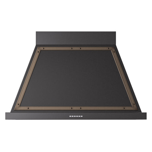 ILVE Nostalgie II Noblesse 40" Glossy Black Range Hood with 600 CFM