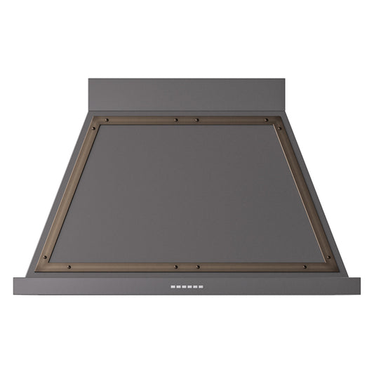ILVE Nostalgie II Noblesse 40" Graphite Matte Range Hood with 600 CFM