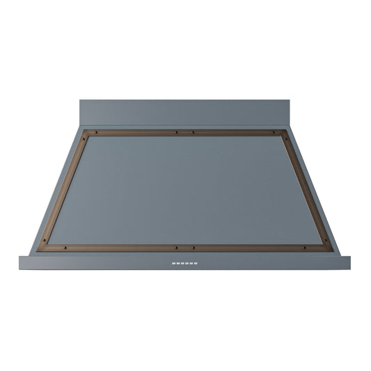 ILVE Nostalgie II Noblesse 48" Blue Grey Range Hood with 600 CFM