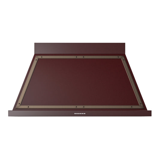 ILVE Nostalgie II Noblesse 48" Burgundy Range Hood with 600 CFM