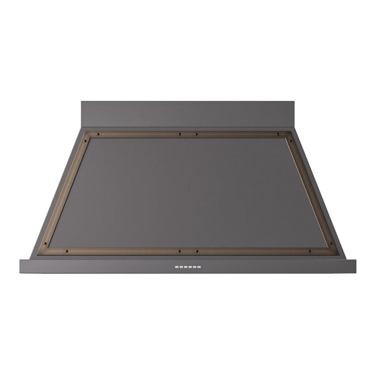 ILVE Nostalgie II Noblesse 48" Graphite Matte Range Hood with 600 CFM