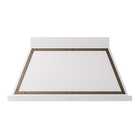 ILVE Nostalgie II Noblesse 48" White Range Hood with 600 CFM