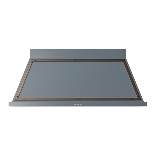 ILVE Nostalgie II Noblesse 60" Blue Grey Range Hood with 600 CFM