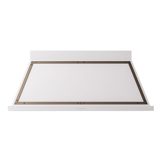 ILVE Nostalgie II Noblesse 60" White Range Hood with 600 CFM