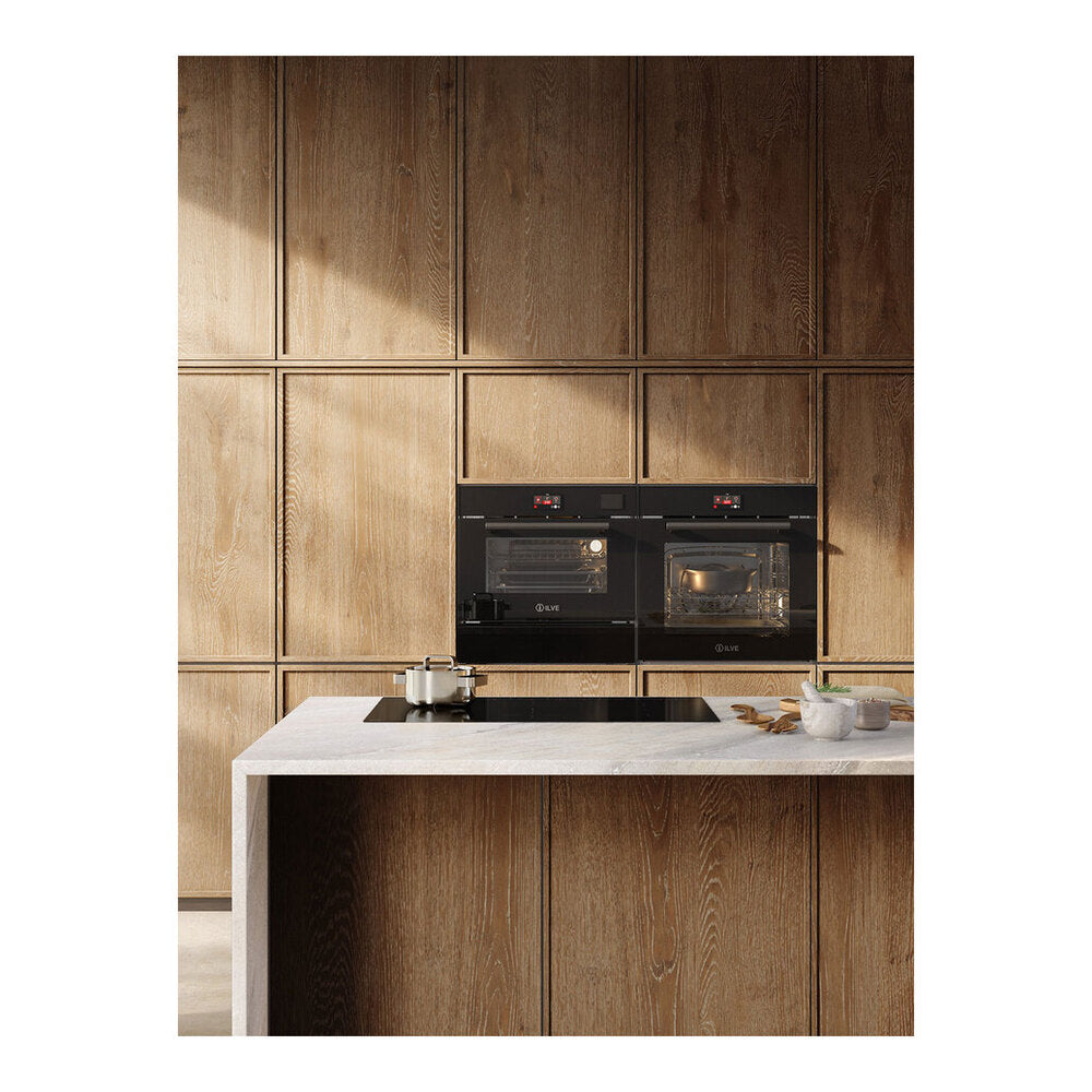 ILVE Professional Plus II 36" Glossy Black Built-In Induction Cooktop with 5 Element Zones
