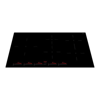 ILVE Professional Plus II 36" Glossy Black Built-In Induction Cooktop with 5 Element Zones