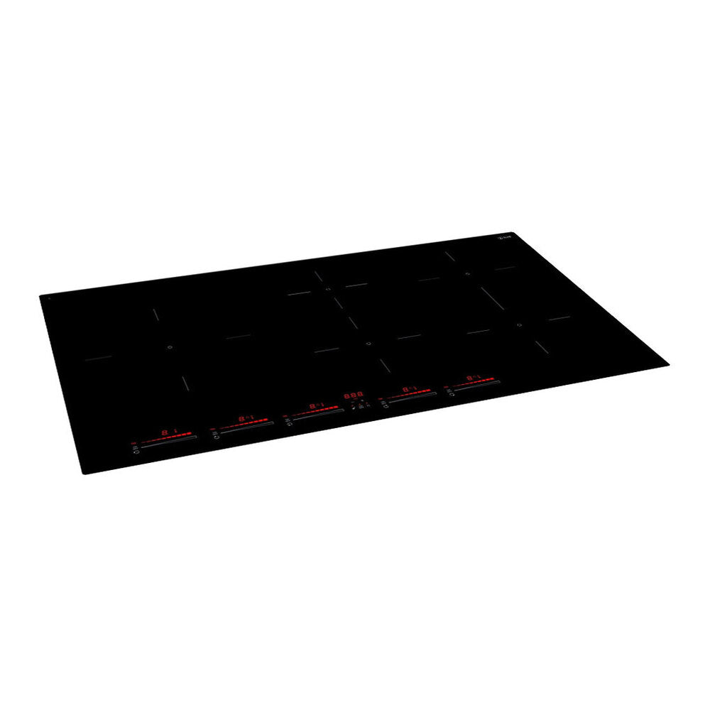 ILVE Professional Plus II 36" Glossy Black Built-In Induction Cooktop with 5 Element Zones