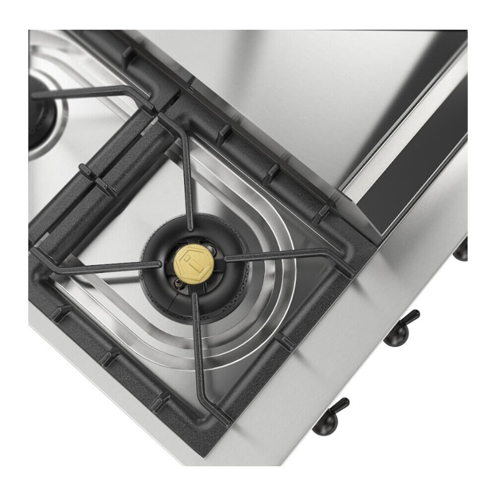ILVE Nostalgie II 36" Stainless Steel Built-In Gas Rangetop with 6 Burners and Griddle Liquid Propane