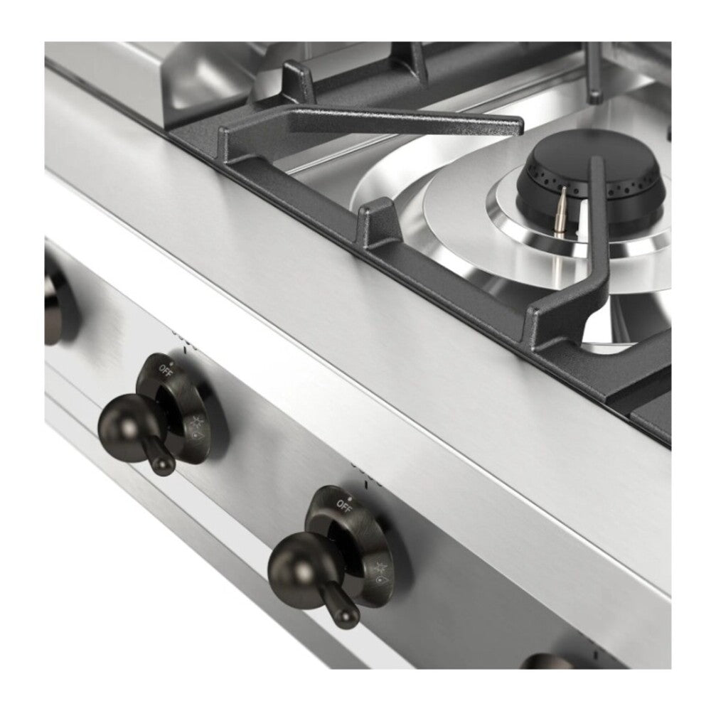ILVE Nostalgie II 48" Stainless Steel Built-In Gas Rangetop with 8 Burners and Griddle Natural Gas