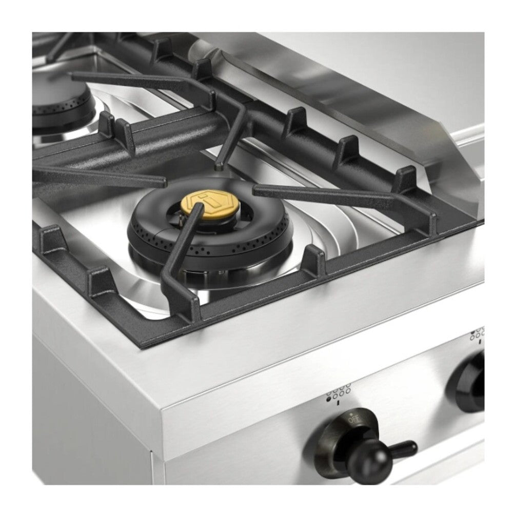 ILVE Nostalgie II 48" Stainless Steel Built-In Gas Rangetop with 8 Burners and Griddle Natural Gas