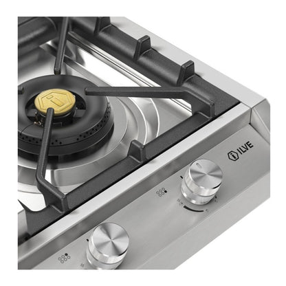 ILVE Professional Plus II 36" Stainless Steel Built-In Gas Cooktop with 4 Burners and Griddle