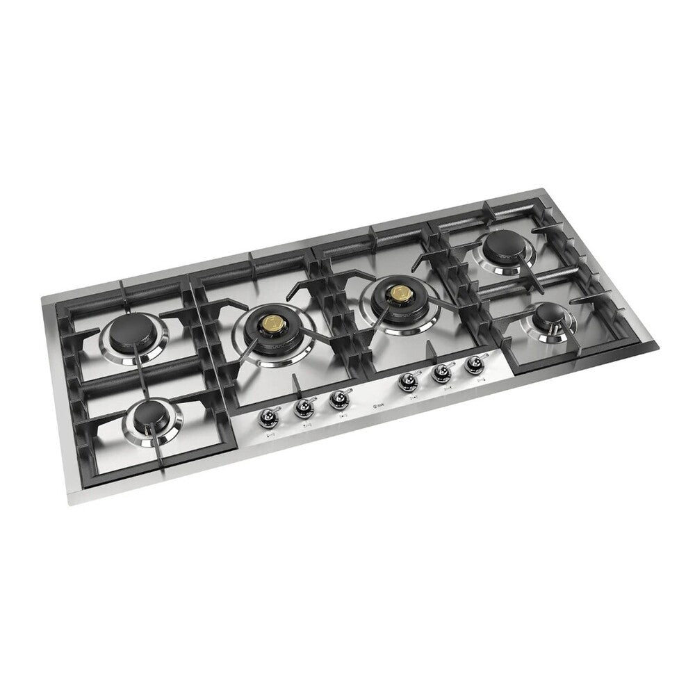 ILVE Nostalgie II 48" Stainless Steel Built-In Gas Cooktop with 6 Burners Liquid Propane