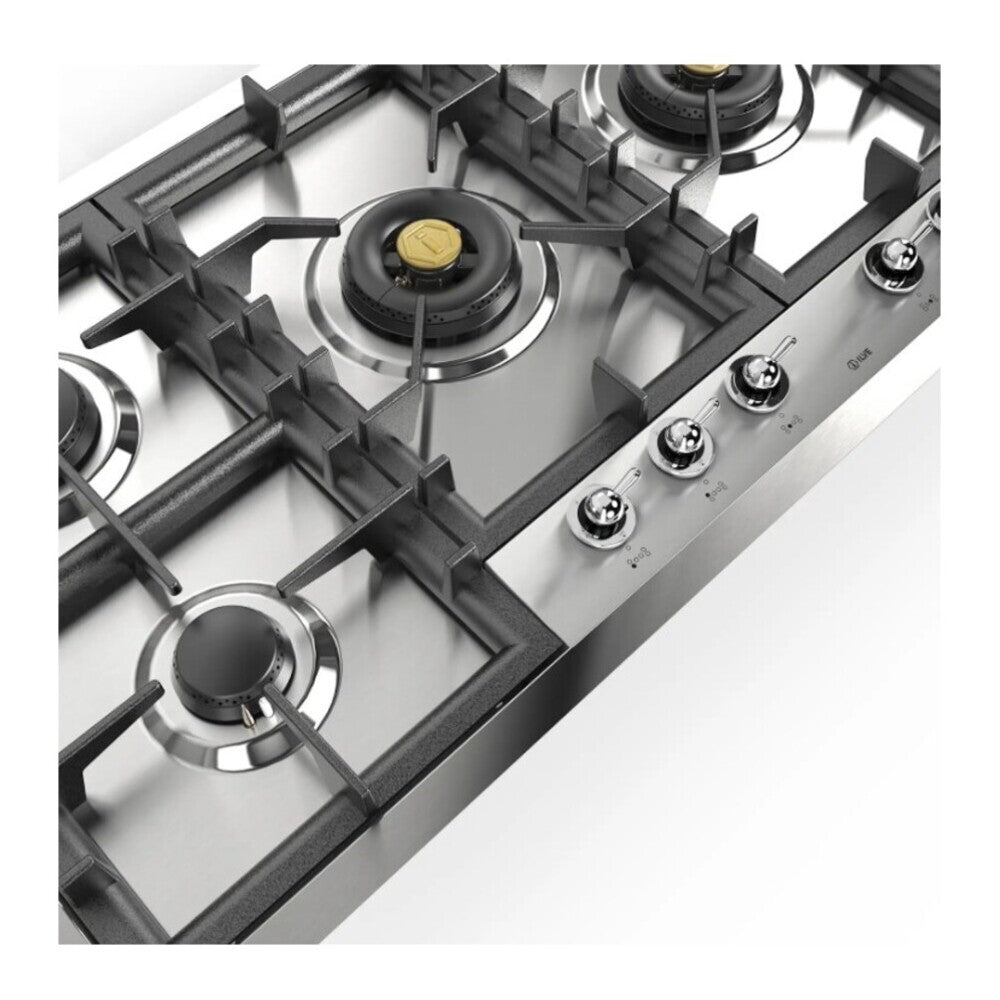 ILVE Nostalgie II 48" Stainless Steel Built-In Gas Cooktop with 6 Burners Liquid Propane