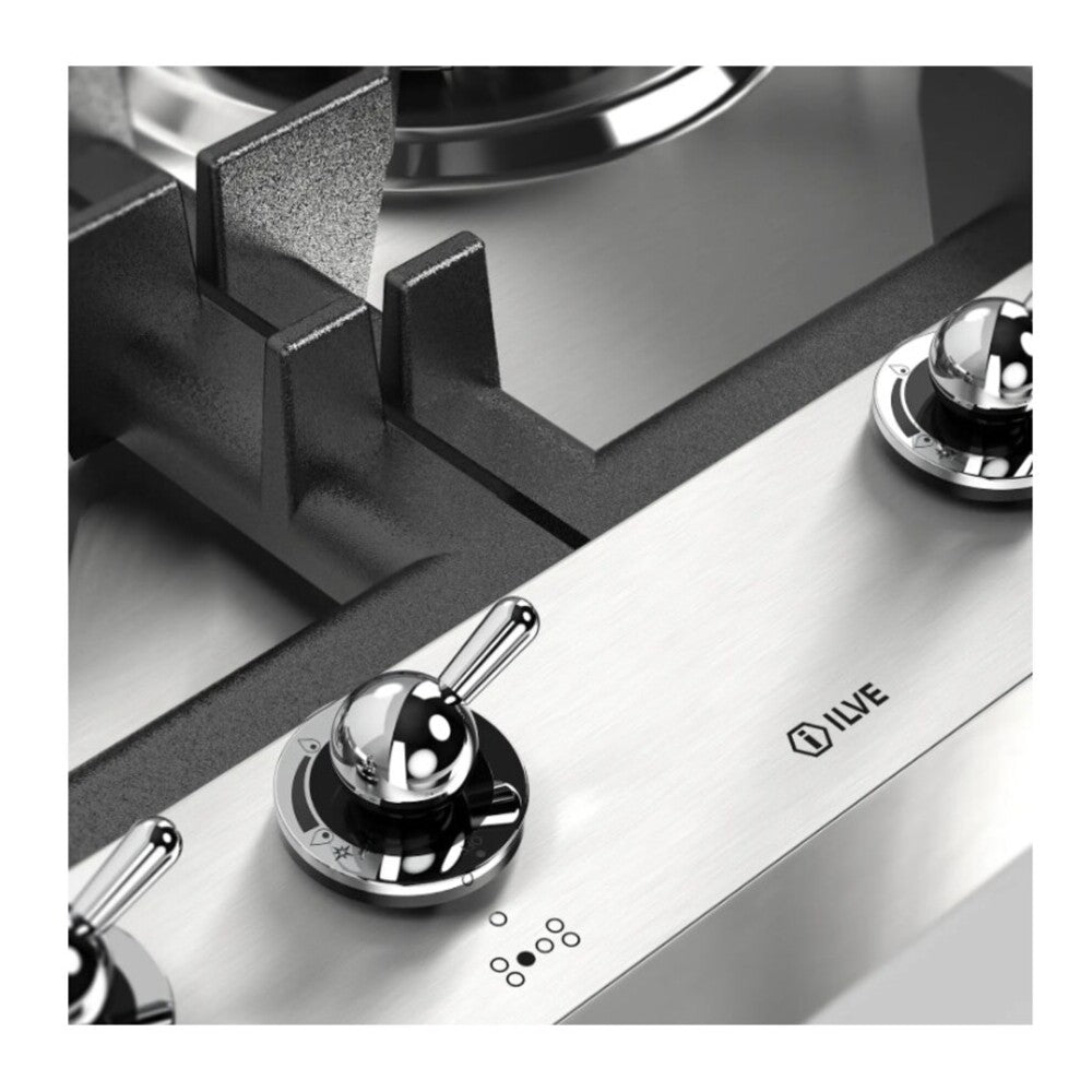 ILVE Nostalgie II 48" Stainless Steel Built-In Gas Cooktop with 6 Burners Liquid Propane