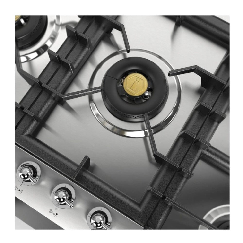 ILVE Nostalgie II 48" Stainless Steel Built-In Gas Cooktop with 6 Burners Liquid Propane