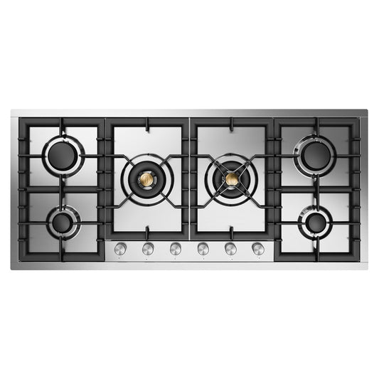 ILVE Professional Plus II 48" Stainless Steel Built-In Gas Cooktop with 6 Burners