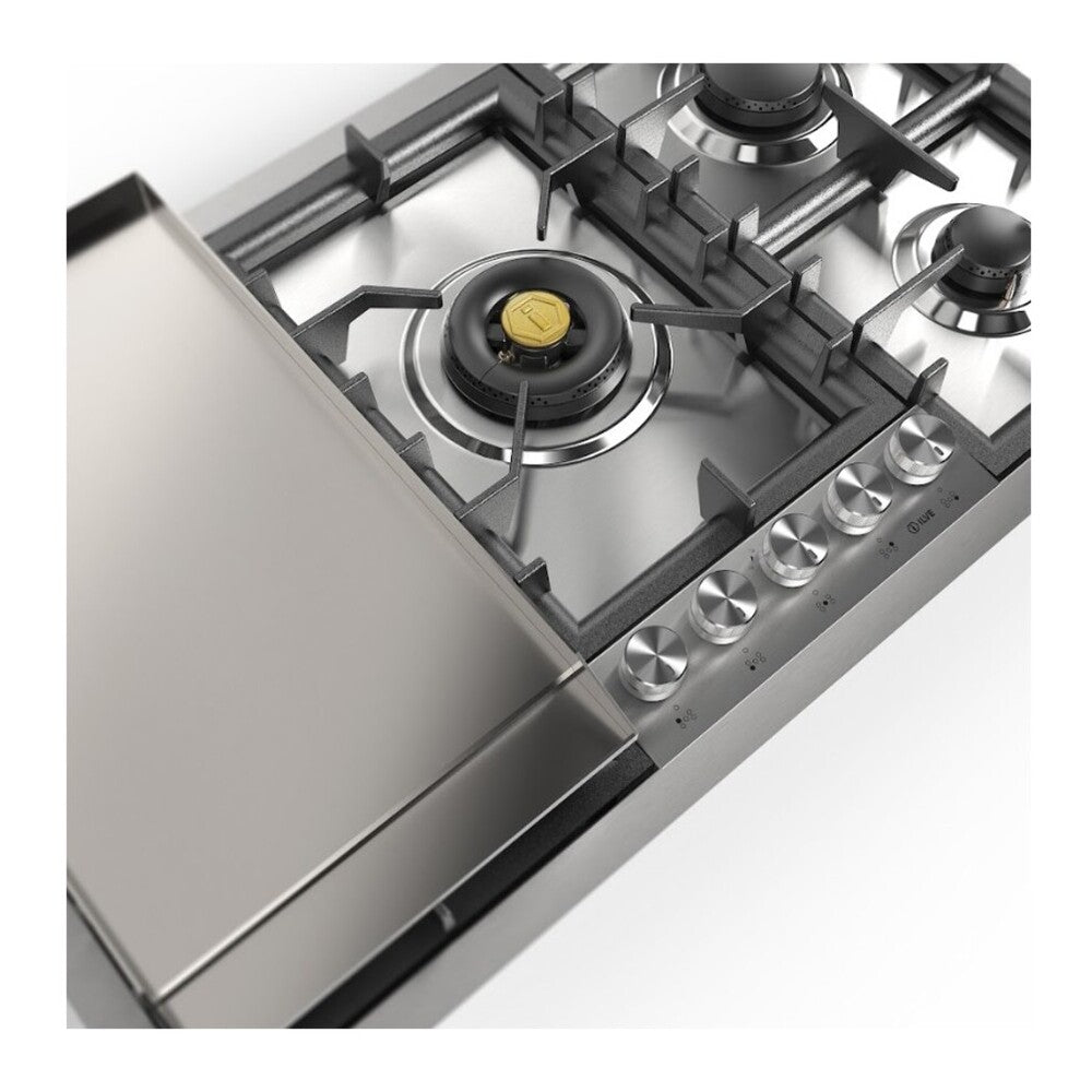 ILVE Professional Plus II 36" Stainless Steel Built-In Gas Cooktop with 5 Burners and Griddle