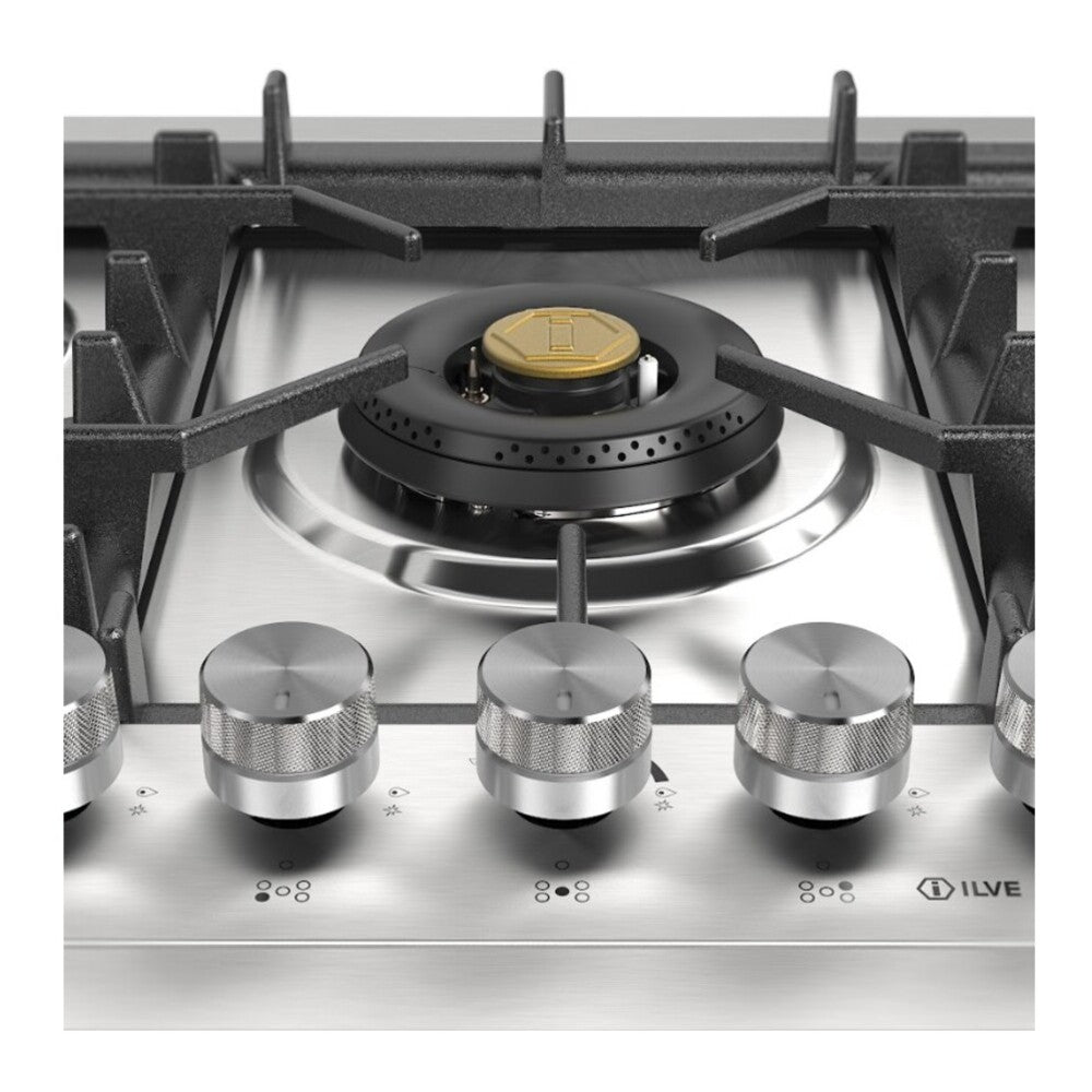 ILVE Professional Plus II 36" Stainless Steel Built-In Gas Cooktop with 5 Burners and Griddle