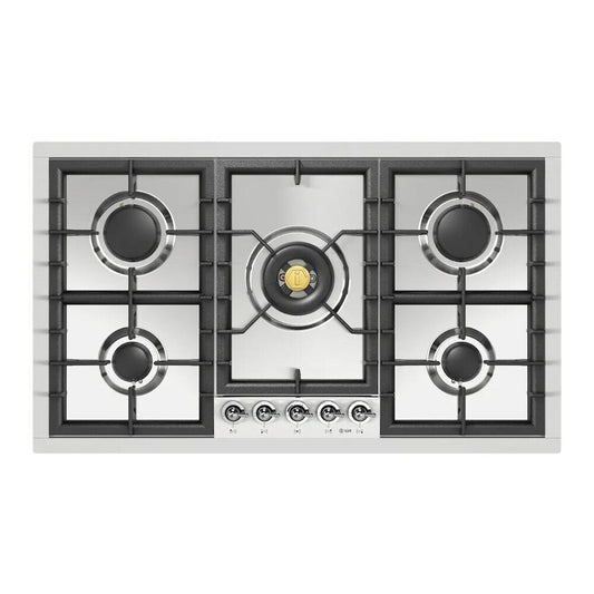 ILVE Nostalgie II 36" Stainless Steel Built-In Gas Cooktop with 5 Burners Liquid Propane