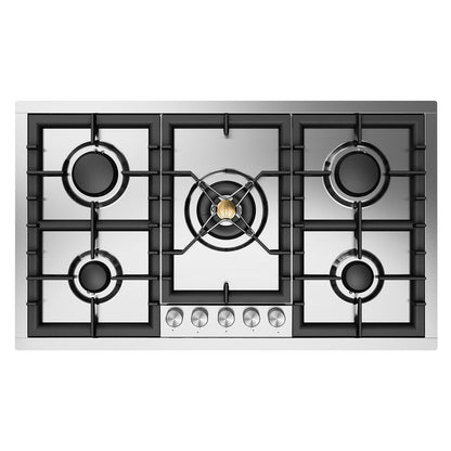 ILVE Professional Plus II 36" Stainless Steel Built-In Gas Cooktop with 5 Burners