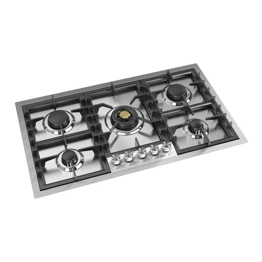ILVE Professional Plus II 36" Stainless Steel Built-In Gas Cooktop with 5 Burners
